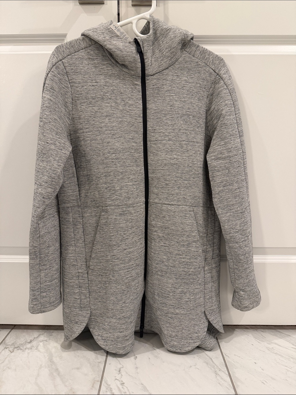lululemon athletica Heather Gray Hooded Zip Jacket